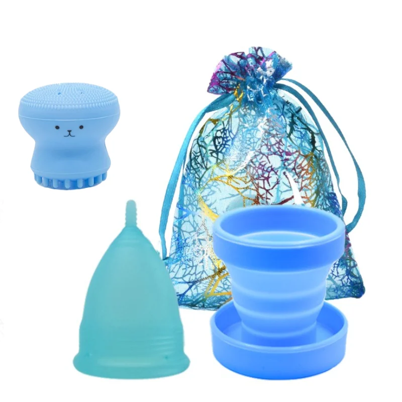 5pcs Medical Silicone Menstrual Cup Foldable Silicone Cup for Menstrual Cup Clean Sterilizer Lady Menstrual collector&Face Brush 
5pcs Medical Silicone Menstrual Cup Foldable Silicone Cup for Menstrual Cup Clean Sterilizer Lady Menstrual collector&Face Brush