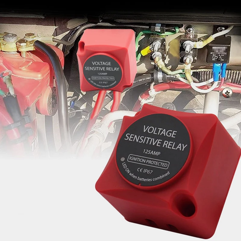Voltage Sensitive Split Charge Relay Digital VSR 12V 125A for Camper Car RV Yacht Steamer Smart Battery Isolator Charge
Voltage Sensitive Split Charge Relay Digital VSR 12V 125A for Camper Car RV Yacht Steamer Smart Battery Isolator Charge