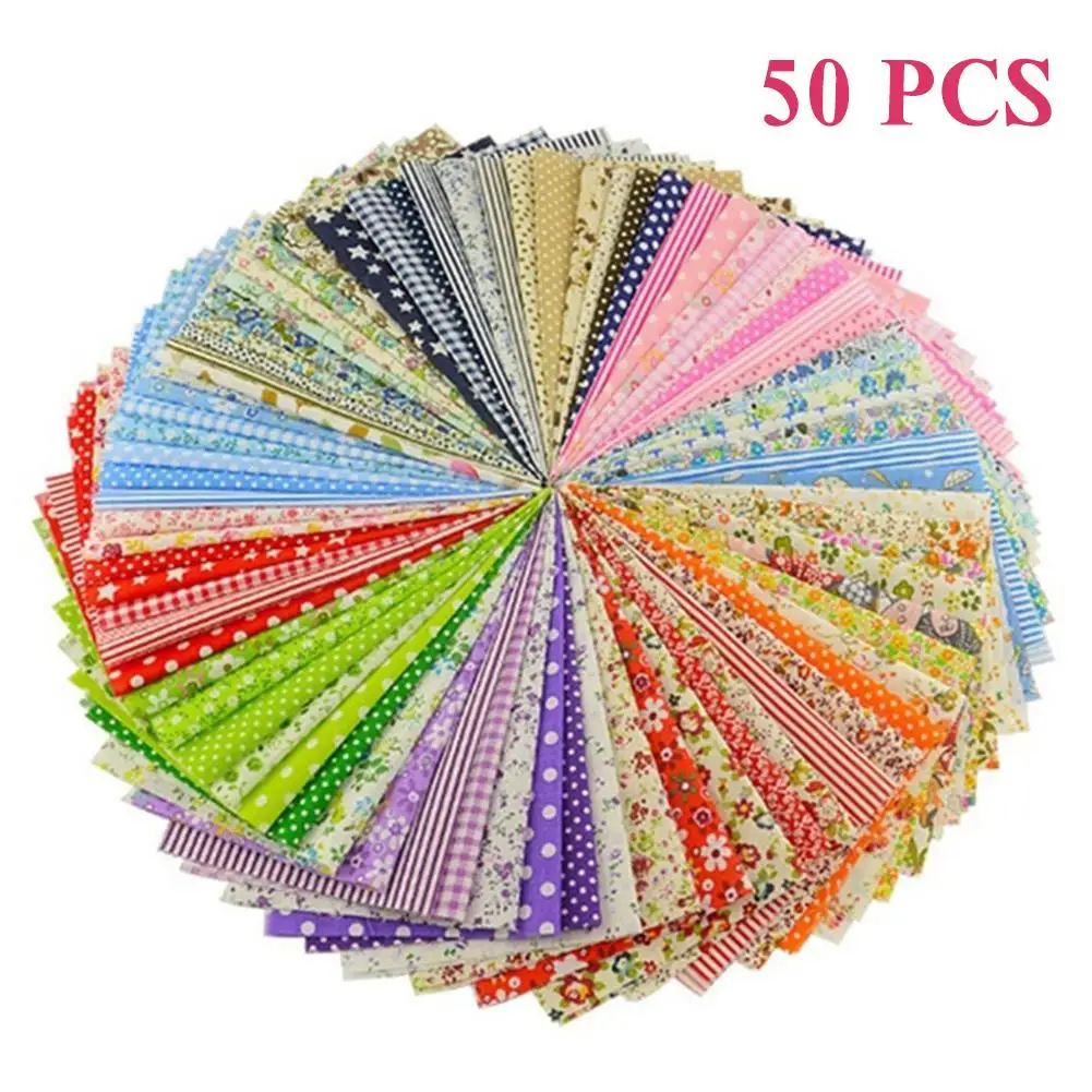 50pcs Assorted Floral Printed Cotton Cloth Sewing Quilting Fabric For Patchwork Needlework DIY Handmade Material 10X10cm Square
50pcs Assorted Floral Printed Cotton Cloth Sewing Quilting Fabric For Patchwork Needlework DIY Handmade Material 10X10cm Square