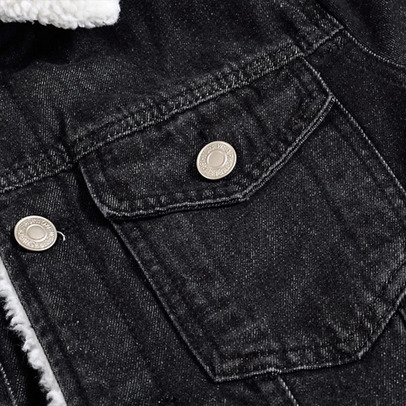 Arrival 2021 New Winter Black Men Plus Velvet Denim Jeans Single Breasted Cotton Solid Turn-down Collar Short Bomber Jacket 
Arrival 2021 New Winter Black Men Plus Velvet Denim Jeans Single Breasted Cotton Solid Turn-down Collar Short Bomber Jacket