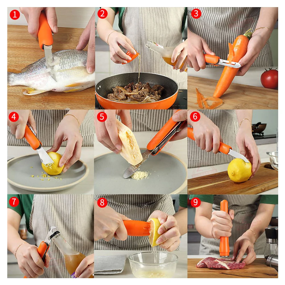 9 in 1 Multifunctional Kitchen Gadget Multifunctional Bar Tool Manual Lemon Juicer Meat Hammer
9 in 1 Multifunctional Kitchen Gadget Multifunctional Bar Tool Manual Lemon Juicer Meat Hammer