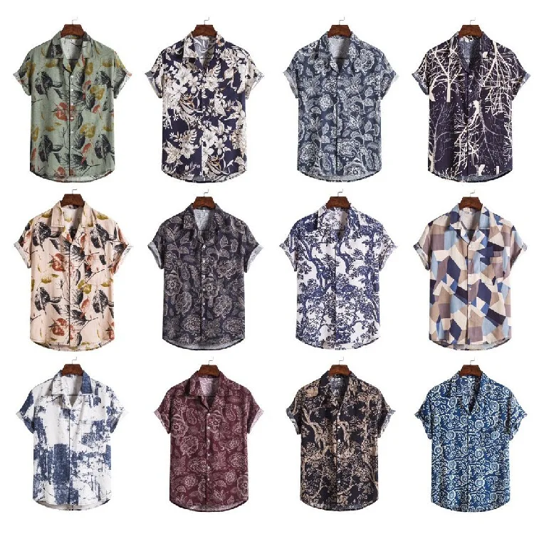 2021 Men's Cotton and Linen Short Sleeve Printed Shirt European Size Comfortable Breathable Short Sleeve Shirt
2021 Men's Cotton and Linen Short Sleeve Printed Shirt European Size Comfortable Breathable Short Sleeve Shirt