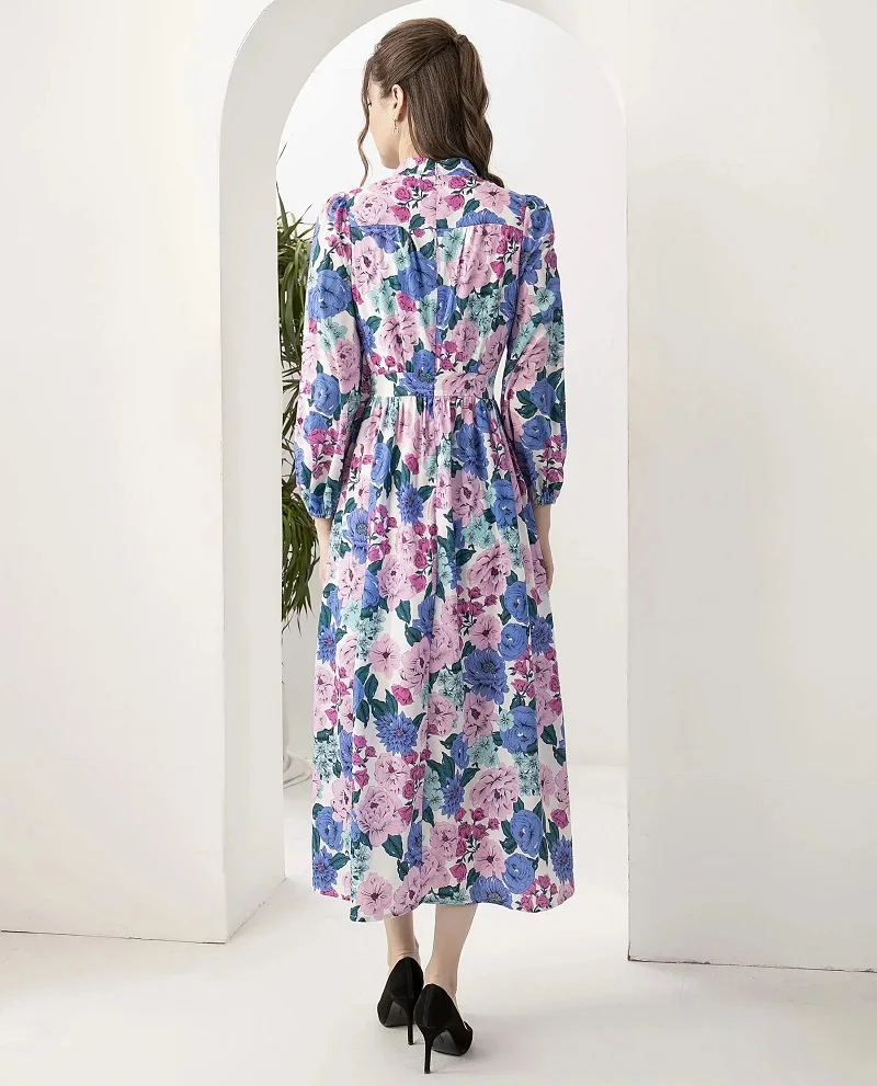 2021 Spring Hot Sale Long Dress High Quality Women V-Neck Charming Floral Print Button Front Long Sleeve Casual Maxi Dress Lady
2021 Spring Hot Sale Long Dress High Quality Women V-Neck Charming Floral Print Button Front Long Sleeve Casual Maxi Dress Lady