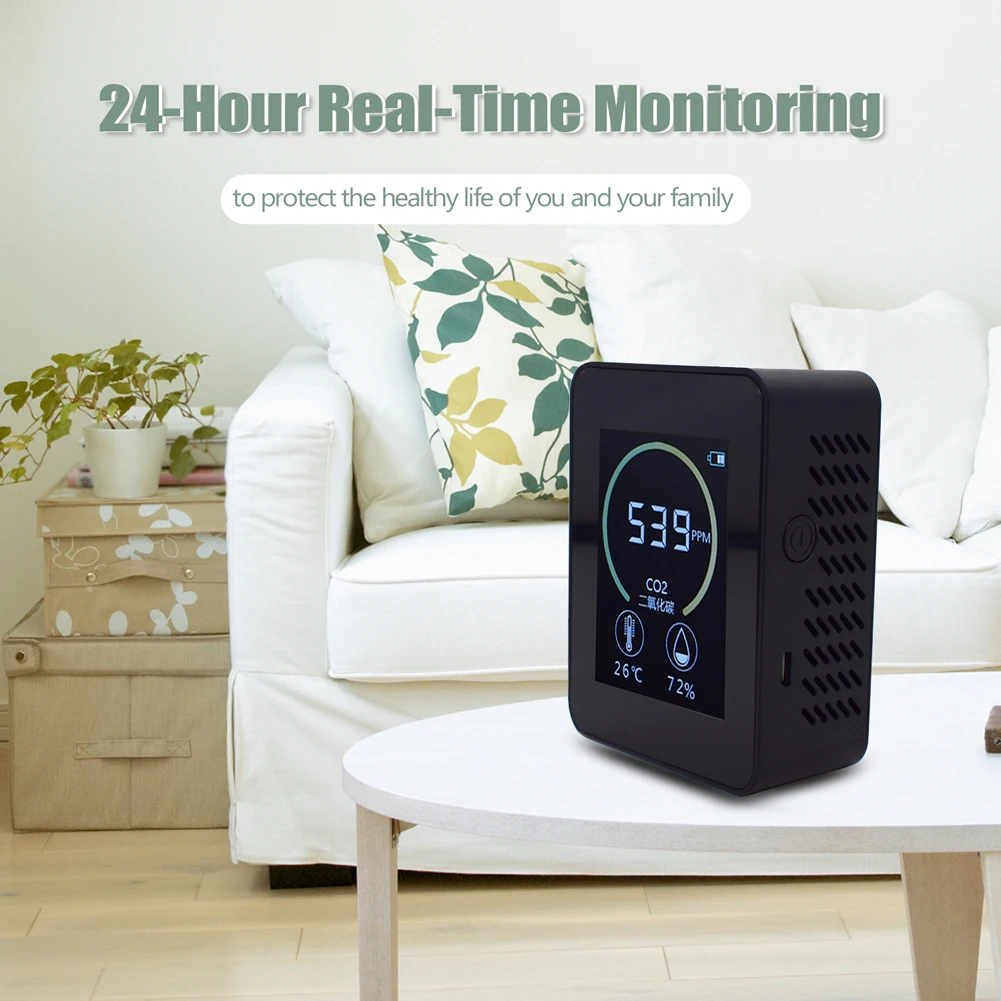 K02/K03 Household Air Quality Detector Multifunctional C02 Temperature Humidity Tester Gas Detector LCD Display with Backlight
K02/K03 Household Air Quality Detector Multifunctional C02 Temperature Humidity Tester Gas Detector LCD Display with Backlight