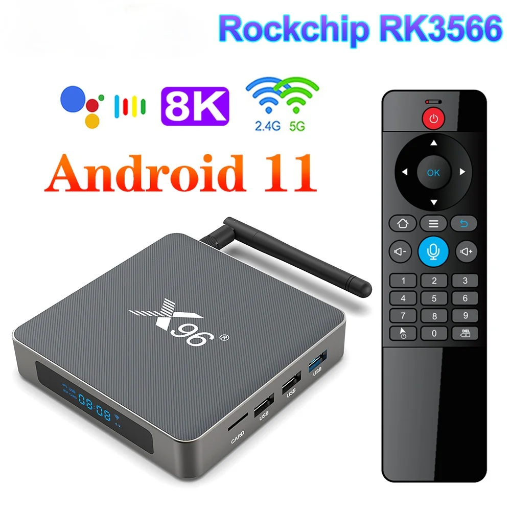X96 X6 TV Box Android 11 8GB RAM 128GB Rockchip RK3566 Support 4K 2T2R MIMO Dual Wifi 1000M 4G 64GB 32GB Media Player
X96 X6 TV Box Android 11 8GB RAM 128GB Rockchip RK3566 Support 4K 2T2R MIMO Dual Wifi 1000M 4G 64GB 32GB Media Player
