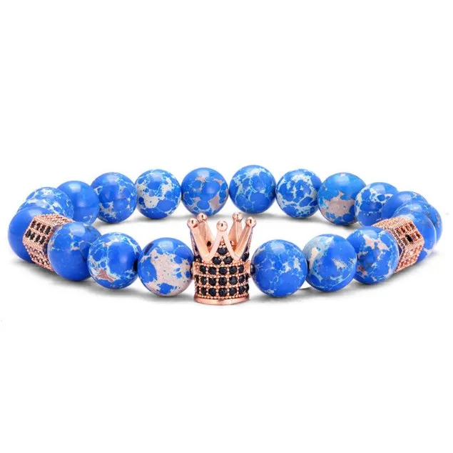 8mm crown elastic gold silver copper cz zircon cubic zirconia beads bohemian Yoga Bracelet agate Onyx Stone Bangles ij5d
8mm crown elastic gold silver copper cz zircon cubic zirconia beads bohemian Yoga Bracelet agate Onyx Stone Bangles ij5d