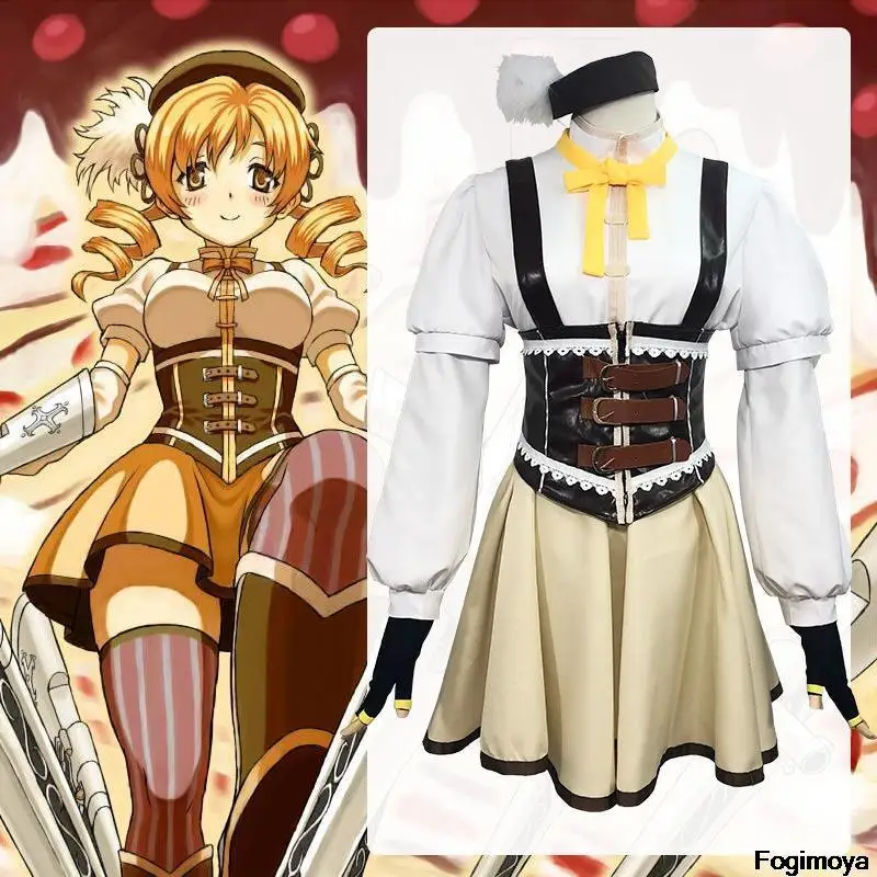 Аниме Puella Magi Madoka Magica Косплей Tomoe Mami Косплей Костюм Полный комплект шляпа носки белое сочетание черное платье на бретелях 
Аниме Puella Magi Madoka Magica Косплей Tomoe Mami Косплей Костюм Полный комплект шляпа носки белое сочетание черное платье на бретелях