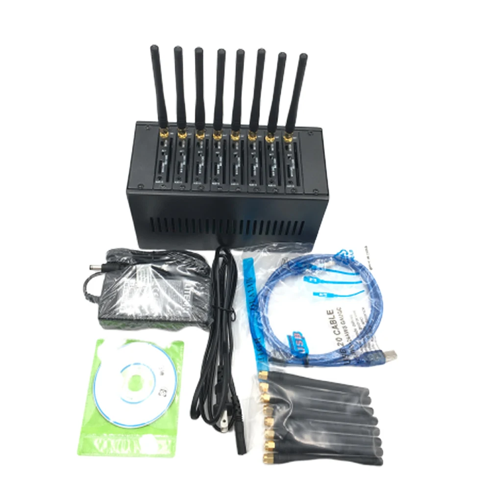 Мультимодем Simbox 4G 8-портовый Gsm-пул объемный шлюз SMS Voip внешний свет с бесплатным