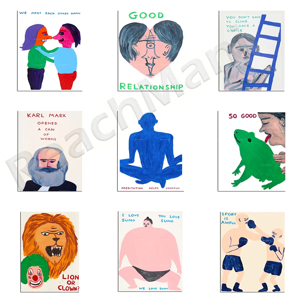 David Shrigley art poster, contemporary art character living room decoration canvas wall printing art print gift
David Shrigley art poster, contemporary art character living room decoration canvas wall printing art print gift