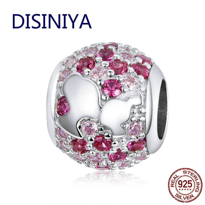 Mother's gift 925 pure silver Pink Red CZ inlaid round bead original Bracelet luxury jewelry 
Mother's gift 925 pure silver Pink Red CZ inlaid round bead original Bracelet luxury jewelry