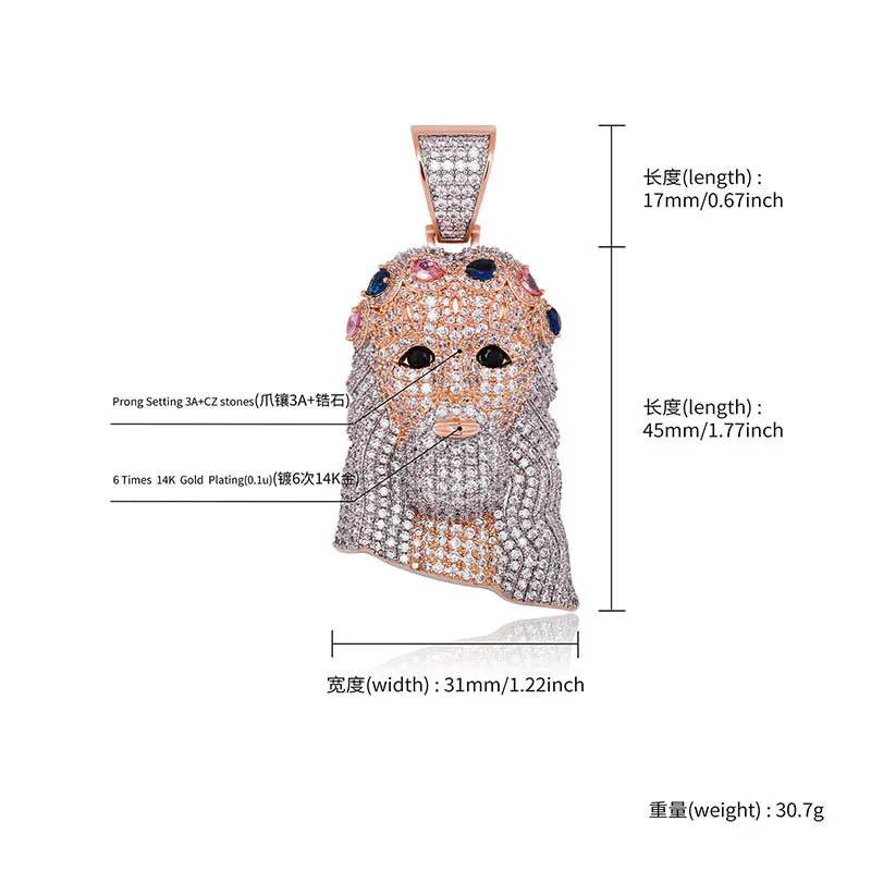 Hip Hop Paved Setting Full AAA+ CZ Stone Color Crown Jesus Pendants Bling Tennis Long Link Chain Necklace For Men Rapper Jewelry
Hip Hop Paved Setting Full AAA+ CZ Stone Color Crown Jesus Pendants Bling Tennis Long Link Chain Necklace For Men Rapper Jewelry