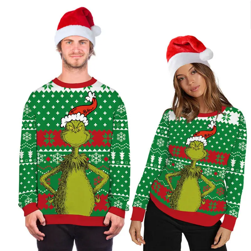 

Unisex Men Women Christmas Xmas Fairisle Retro Jumper Lady Knit Warmer Sweater