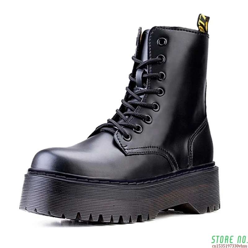 Ankle Boots Women High Platform Thick Heels Chunky For Martin Boots Flat Shoes Autumn Punk Leather Motorcycle Footwear Botas
Ankle Boots Women High Platform Thick Heels Chunky For Martin Boots Flat Shoes Autumn Punk Leather Motorcycle Footwear Botas
