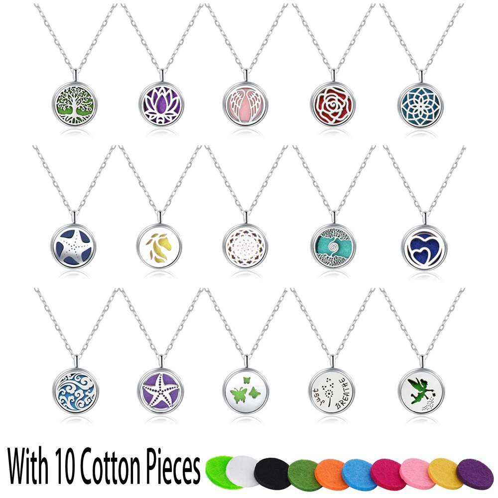 10Pcs/Lot Steel Thread Aroma Diffuser Necklace Perfume Essential Oil Diffuser Locket Pendant Necklace Jewelry with 10 Pads
10Pcs/Lot Steel Thread Aroma Diffuser Necklace Perfume Essential Oil Diffuser Locket Pendant Necklace Jewelry with 10 Pads