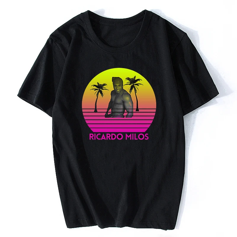 Vaporwave Ретро Ricardo Milos Эстетическая Футболка мужская хлопковая классная Винтажная