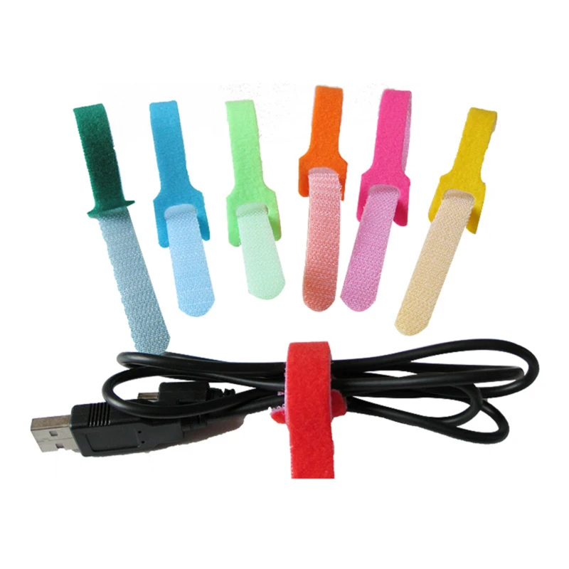 50 шт/Packaget Тип Back To сплошной Цвет велкро нейлона кабельные стяжки провода и