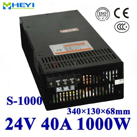 

LED power supply 24V 40A 100~120V/200~240V AC input single output switching power supply 1000W transformer 24V