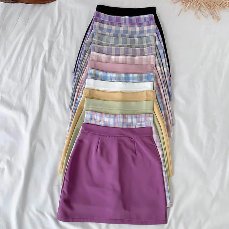 Summer Woman Skirt High Waist Stitching Preppy Style Plaid Slim Skirts Girls Cute School Ladies Kawaii Mini Skirt Woman's 2021
Summer Woman Skirt High Waist Stitching Preppy Style Plaid Slim Skirts Girls Cute School Ladies Kawaii Mini Skirt Woman's 2021