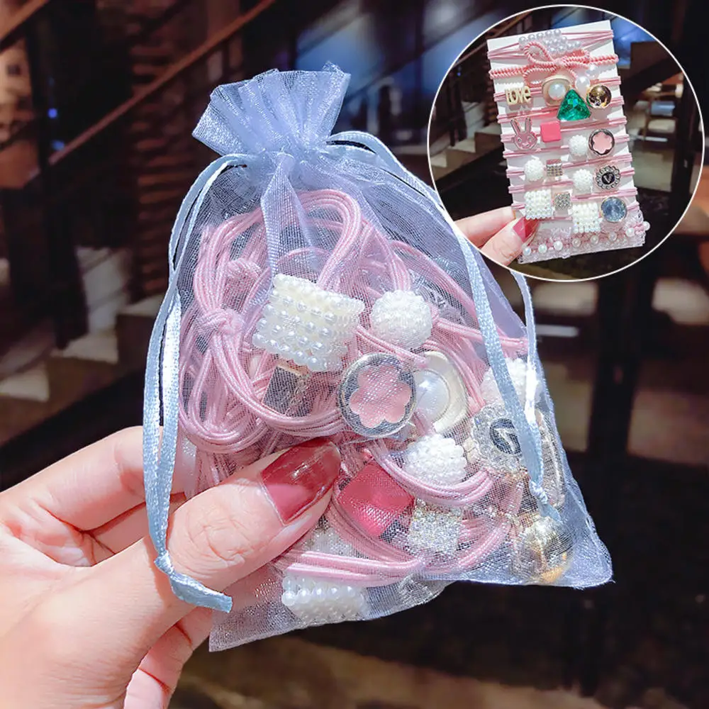 11pcs/bag Elastic Hair Bands Set Ponytail Holder for Women Girls Scrunchies Rubber Rope Gum Headdress Hair Style Accessories