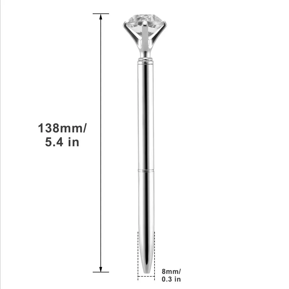 Luxury Portable Big Crystal Pen Diamond Ballpoint Pens Stationery Ballpen Home Office School Supplies
Luxury Portable Big Crystal Pen Diamond Ballpoint Pens Stationery Ballpen Home Office School Supplies