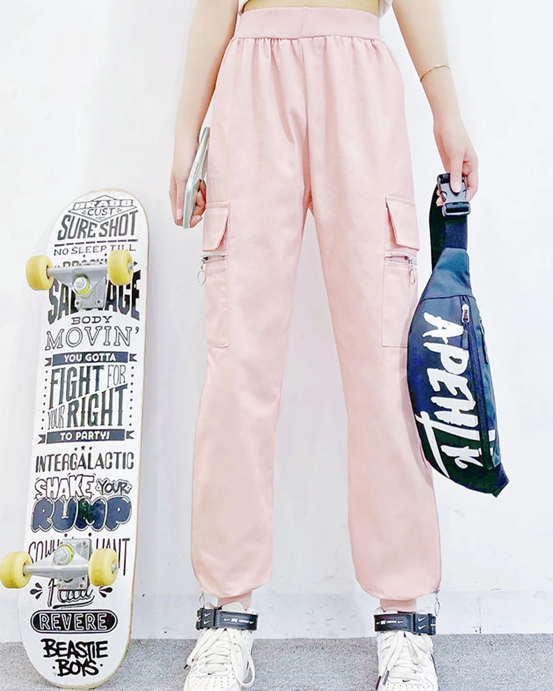 Cargo Pants High Waist New Casual Punk Gothic Chain Pockets And Feet Woman’s Pants Summer Thin Loose Y2K Met Wide Leg Trousers
Cargo Pants High Waist New Casual Punk Gothic Chain Pockets And Feet Woman’s Pants Summer Thin Loose Y2K Met Wide Leg Trousers