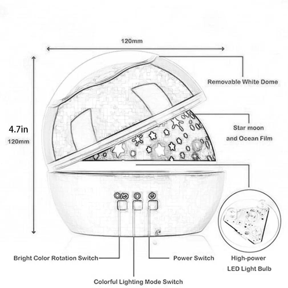 modern Button type ball star light Night light romantic rotating projection lamp USB baby sleeping light bedroom
modern Button type ball star light Night light romantic rotating projection lamp USB baby sleeping light bedroom