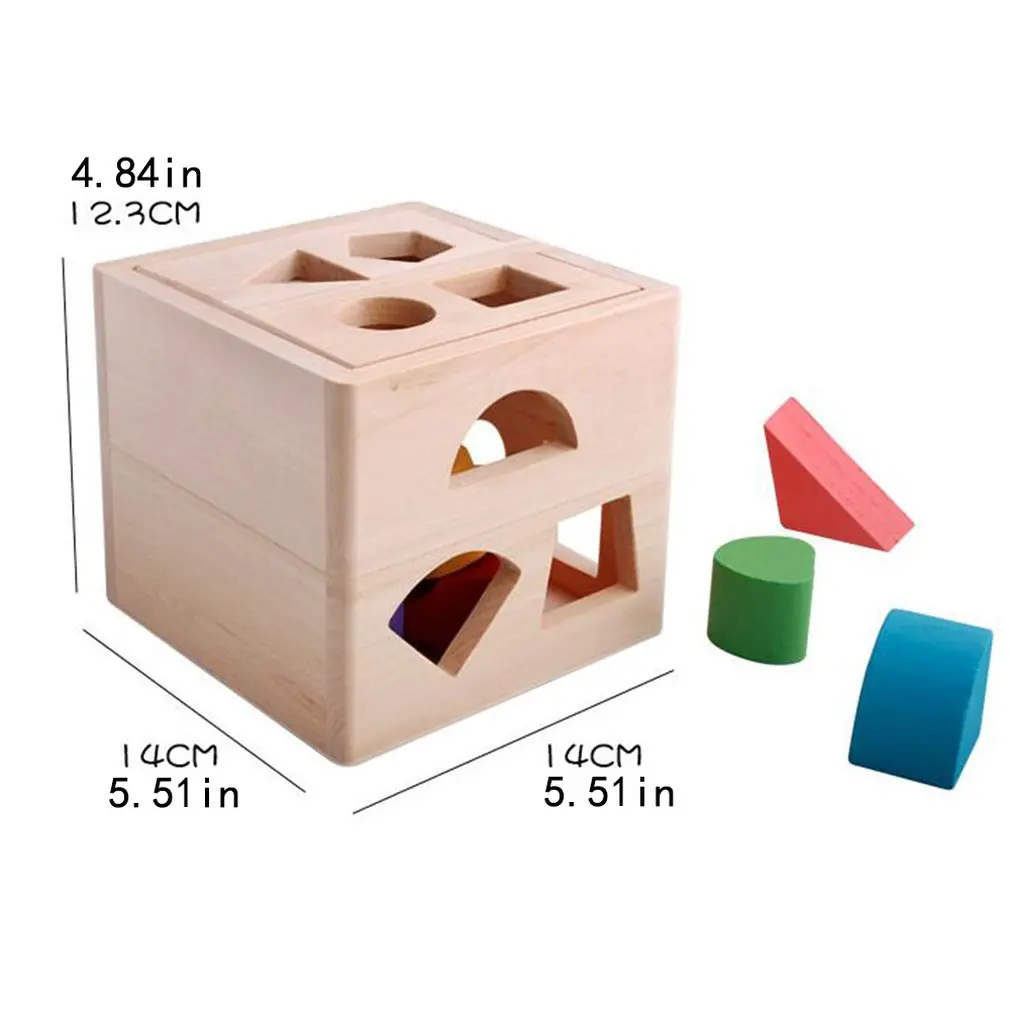 Wooden Baby Toy Activity Cube Toys Early Learning Shape Sorting Box Baby Toys Geometric Shape Toy Cute
Wooden Baby Toy Activity Cube Toys Early Learning Shape Sorting Box Baby Toys Geometric Shape Toy Cute