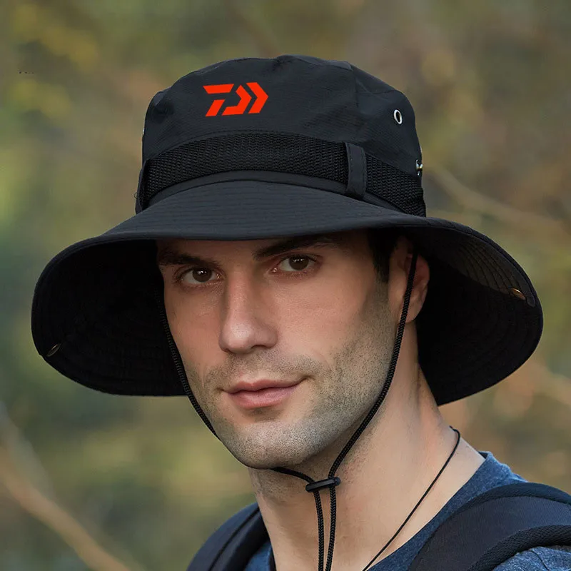 2021 DAIWA Brand Men's Fishing Cap Summer Big Brim Sun Shading Breathable Fisherman Hat Outdoor Sun Hat Waterproof Riding Cap
2021 DAIWA Brand Men's Fishing Cap Summer Big Brim Sun Shading Breathable Fisherman Hat Outdoor Sun Hat Waterproof Riding Cap