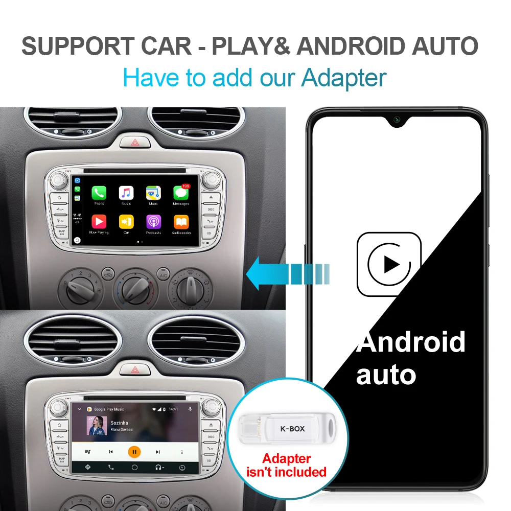 Isudar PX6 2 Din Android 10 автомобильное радио для FORD/Focus/S MAX/Mondeo/C MAX/Galaxy автомобильный