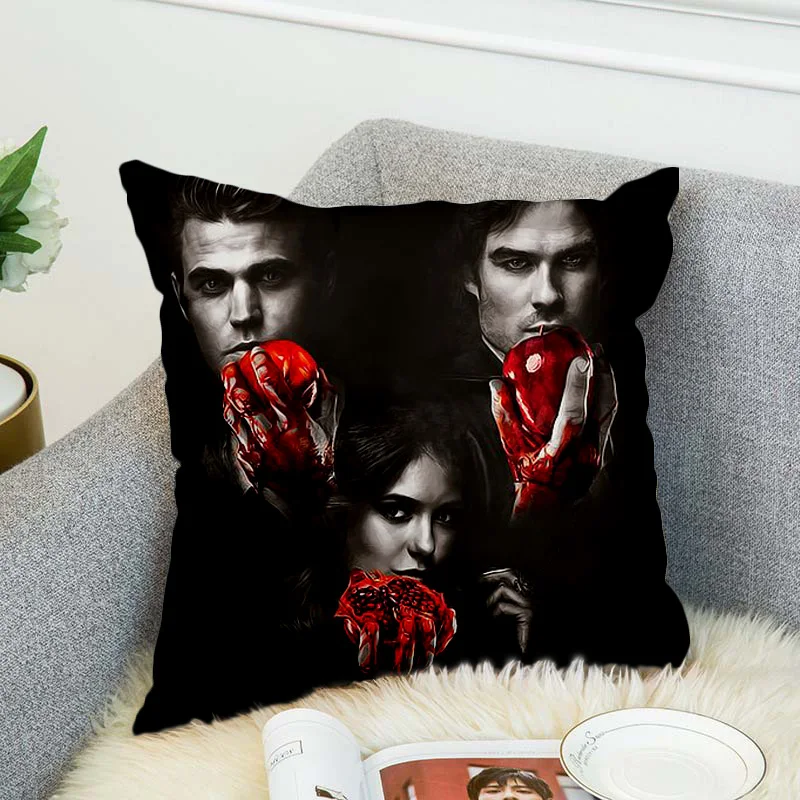 

the Vampire Diaries Pillow Case Polyester 3d all ove printed Decorative Pillowcases Throw Pillow Cover style-2