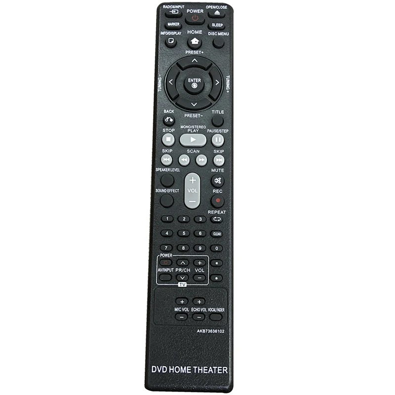 For LG DVD HOME THEATER Remote Control AKB73636102 Replacement
For LG DVD HOME THEATER Remote Control AKB73636102 Replacement