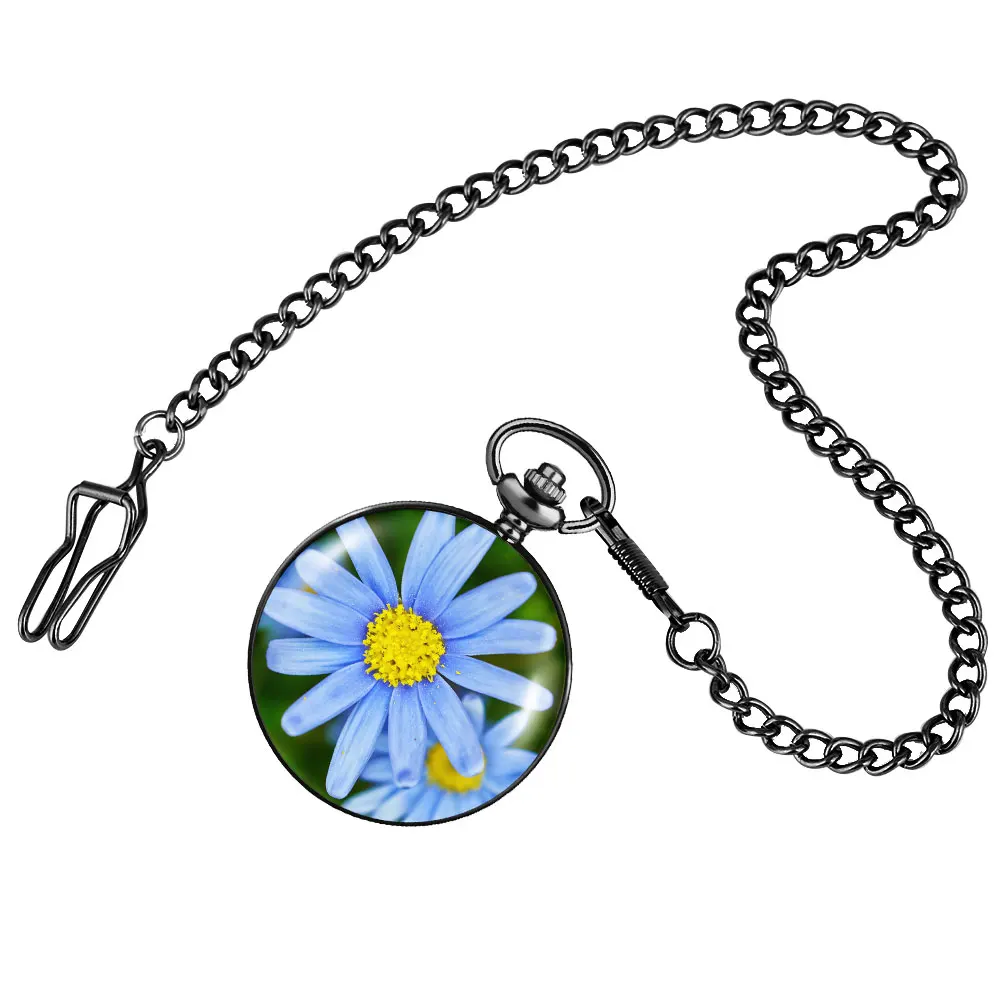 Blue Flowers Pattern Quartz Analog Pocket Chain Watch White Round Numerals Dial Pretty Pendant Necklace Jewelry Gifts for Women
Blue Flowers Pattern Quartz Analog Pocket Chain Watch White Round Numerals Dial Pretty Pendant Necklace Jewelry Gifts for Women