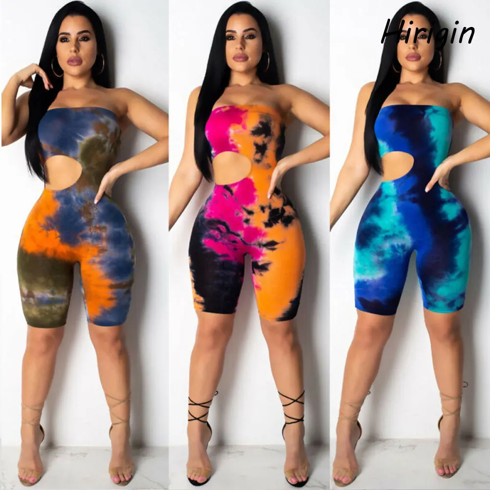 2020 Women Colorful Tie Dye Summer Bodycon Playsuit Off The Shoulder Backless Party Romper Casual Strapless Sleeveless Bodysuits
2020 Women Colorful Tie Dye Summer Bodycon Playsuit Off The Shoulder Backless Party Romper Casual Strapless Sleeveless Bodysuits