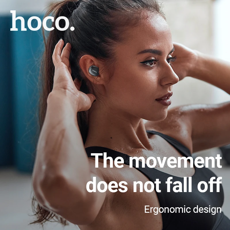 HOCO mini True TWS Wireless Bluetooth 5.1 Earphones Noise Cancelling Sports earbuds Waterprof Headphones 300mAh Charging Box | Электроника
