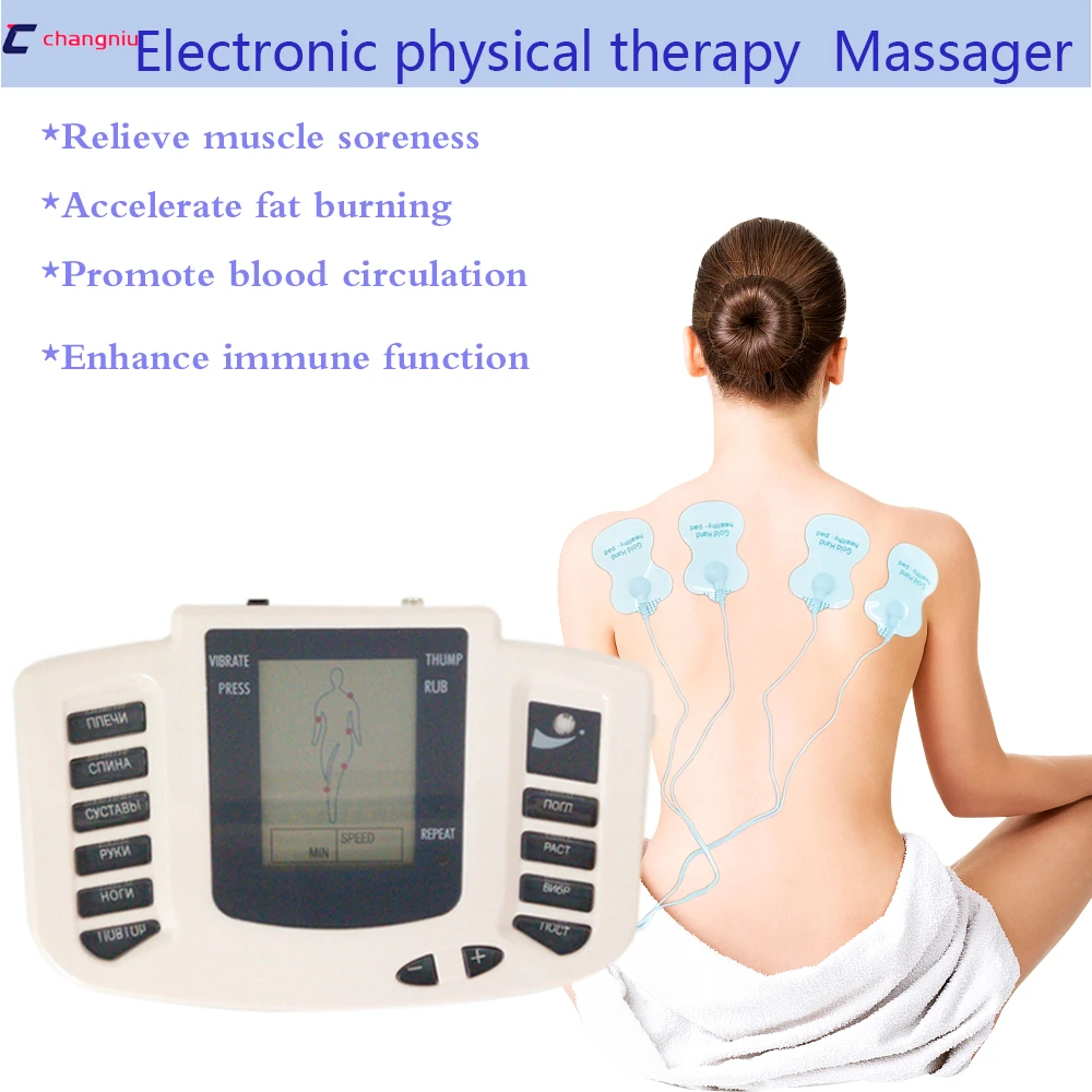

309A Hot new Electrical Stimulator Full Body Relax Muscle Therapy Massager,Pulse tens Acupuncture with therapy slipper+ 16pads