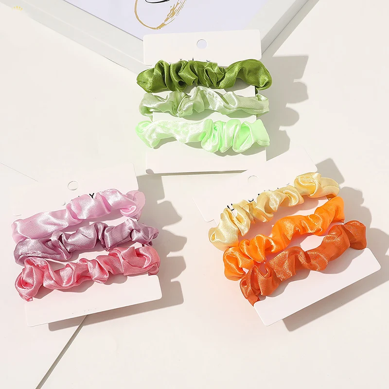 3Pcs/set Women Hair Scrunchies Bright Color Satin Hair Rope Girls Ponytail Holder Hair Ring Elastic Hair Bands Hair Accessories
3Pcs/set Women Hair Scrunchies Bright Color Satin Hair Rope Girls Ponytail Holder Hair Ring Elastic Hair Bands Hair Accessories
