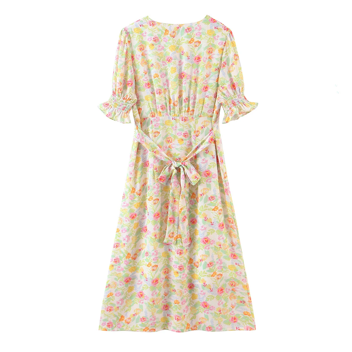 Jastie 2021 New Summer Women Dresses Floral Print V-Neck Single-Breasted Flare Sleeve Bow Midi Dress Bohemian Beach Party Dress
Jastie 2021 New Summer Women Dresses Floral Print V-Neck Single-Breasted Flare Sleeve Bow Midi Dress Bohemian Beach Party Dress