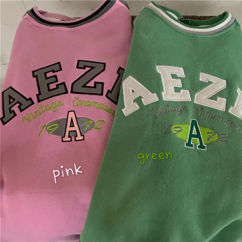 Winter Thick Fashion oversized hoodie women Harajuku Crewneck Sweatshirt Lettered Embroidery Printing Loose Korean Pullovers
Winter Thick Fashion oversized hoodie women Harajuku Crewneck Sweatshirt Lettered Embroidery Printing Loose Korean Pullovers