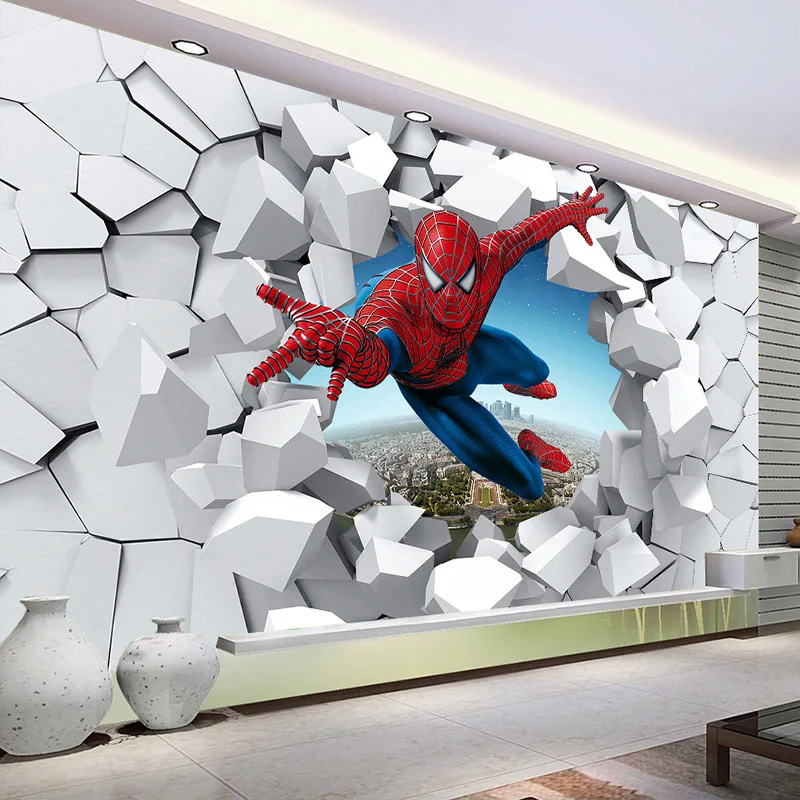 Bacal Custom Wallpaper 3D Creative Cartoon Themed Mural Children's Room Kindergarten Boys Bedroom Decor Poster Wall Paint |
