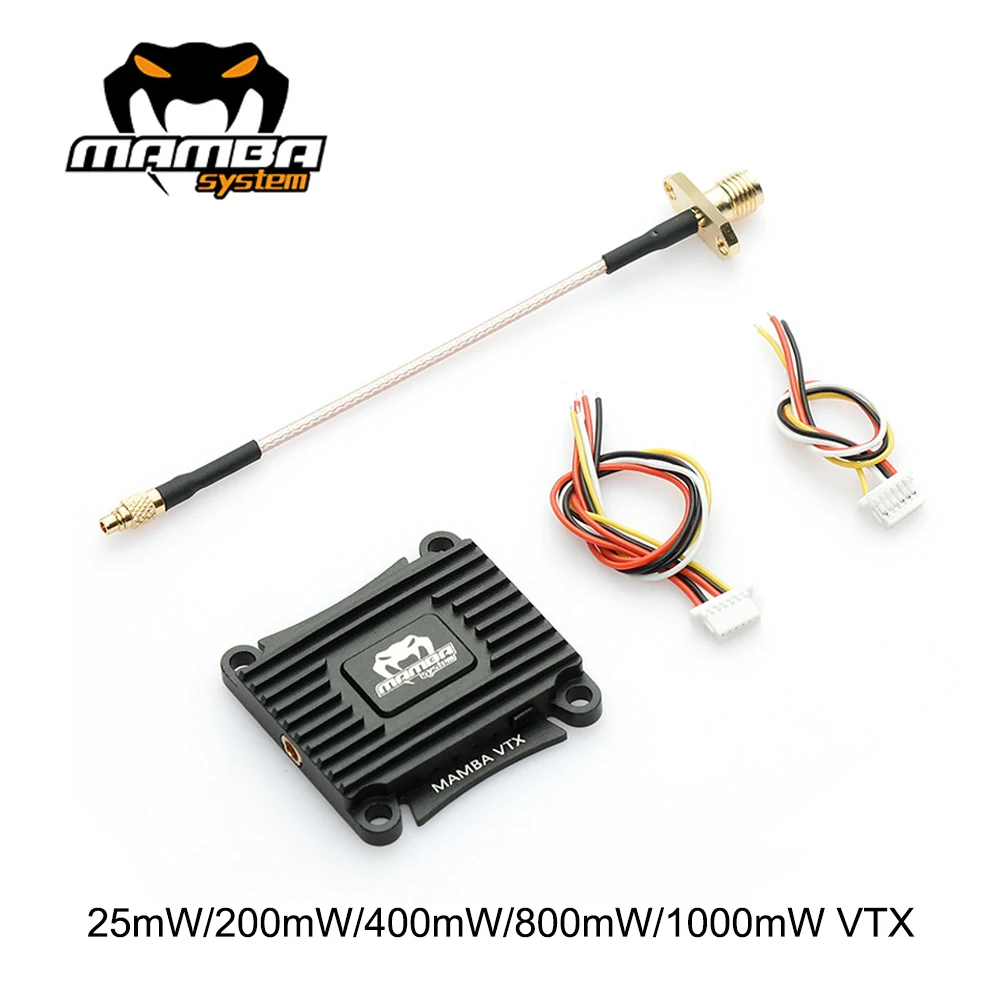 DIATONE MAMBA 25mW/200mW/400mW/800mW/1000mW VTX Ultra 1W Video Transmitter NTSC / PAL MMCX 36×36×6.5mm M3 for FPV Racing Drone
DIATONE MAMBA 25mW/200mW/400mW/800mW/1000mW VTX Ultra 1W Video Transmitter NTSC / PAL MMCX 36×36×6.5mm M3 for FPV Racing Drone