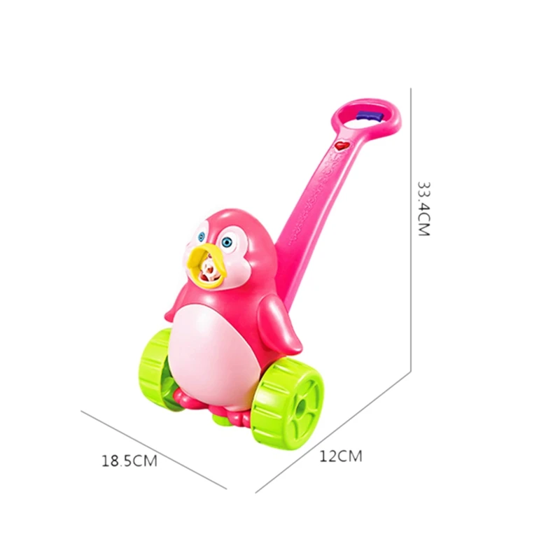 Electronic Hand Push Along Bubble Car Toy Walker for Kids Summer Gift