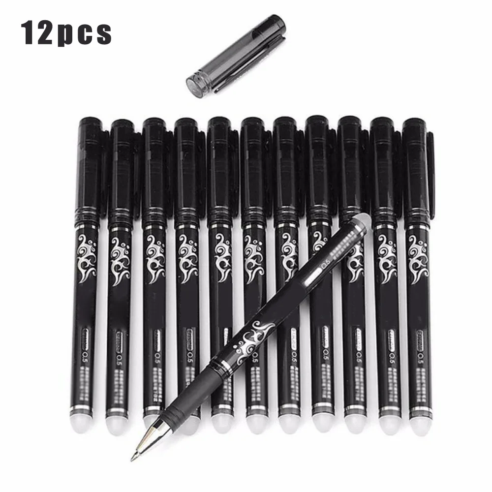 12 Pcs 0.5mm Erasable Black Gel Ink Pens School Students Kids Stationery Without Damaging The Document
12 Pcs 0.5mm Erasable Black Gel Ink Pens School Students Kids Stationery Without Damaging The Document