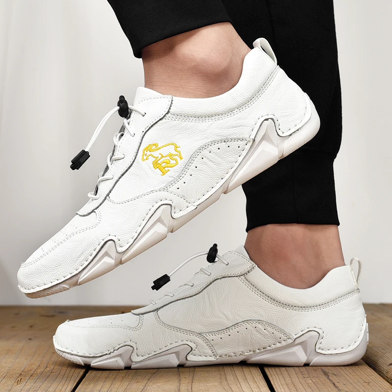 Мужские модные повседневные туфли, натуральная кожа, дышащие, на шнуровке, плоская подошва, для улицы, прогулок, весна-осень
Мужские модные повседневные туфли, натуральная кожа, дышащие, на шнуровке, плоская подошва, для улицы, прогулок, весна-осень