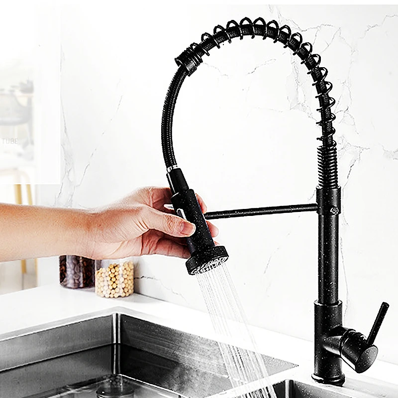 Kitchen Faucets Brush Brass Faucets for Kitchen Sink Deck Mounted Single Lever Pull Out Spring Spout Mixers Tap Hot Cold Taps
Kitchen Faucets Brush Brass Faucets for Kitchen Sink Deck Mounted Single Lever Pull Out Spring Spout Mixers Tap Hot Cold Taps