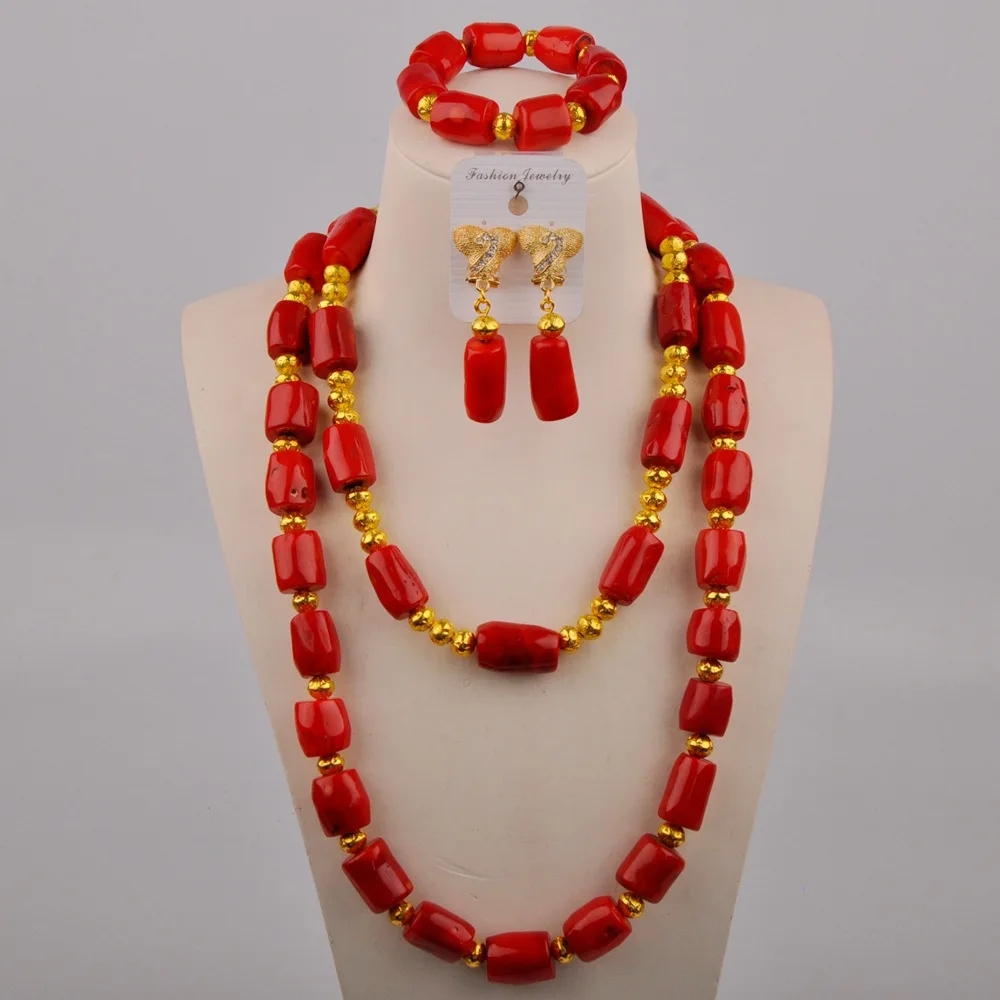 African Women Wedding Dress Accessories Nigeria Wedding Red Natural Coral Necklace Wedding Jewelry Fashion Beaded Set AU-642
African Women Wedding Dress Accessories Nigeria Wedding Red Natural Coral Necklace Wedding Jewelry Fashion Beaded Set AU-642