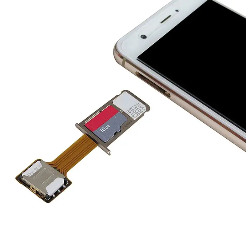 Гибридный двойной адаптер для двух SIM-карт android удлинитель телефона Nano Mic B03C |