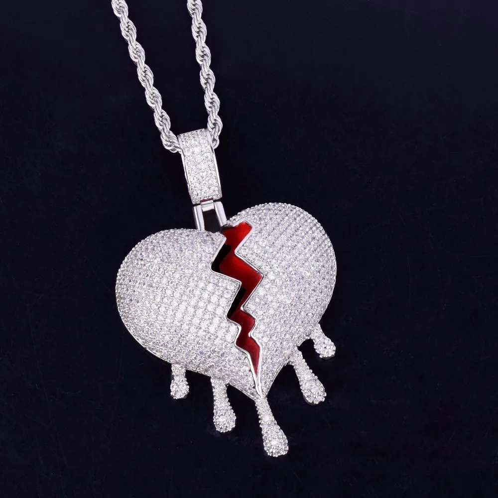 Hot Selling Drip Heart Necklace & Pendant With Tennis Chain Gold Color Cubic Zircon Men's Women Hip hop Jewelry Gift Men Chain
Hot Selling Drip Heart Necklace & Pendant With Tennis Chain Gold Color Cubic Zircon Men's Women Hip hop Jewelry Gift Men Chain