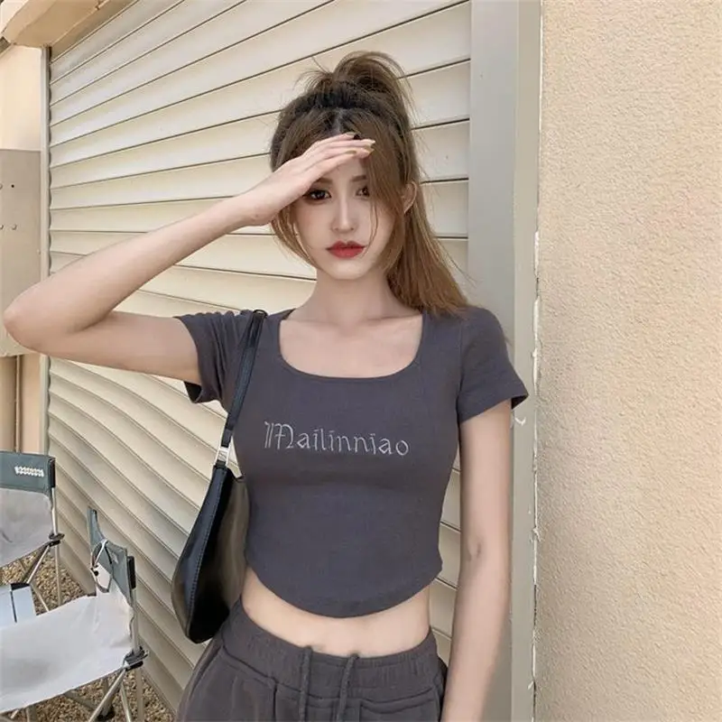 O Neck Embroidery Solid Color Crop Top Women Summer Casual T Shirt Basic Sexy Streetwear Ribber Black Short Sleeve Tops
O Neck Embroidery Solid Color Crop Top Women Summer Casual T Shirt Basic Sexy Streetwear Ribber Black Short Sleeve Tops