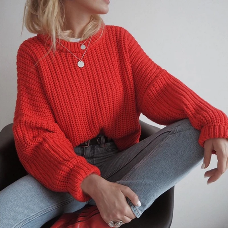 Women Solid Autumn Winter Oversized Sweater Elegant Loose Knitted Sweaters Women Long Sleeve Pullover Female Jumper Cashmere New
Women Solid Autumn Winter Oversized Sweater Elegant Loose Knitted Sweaters Women Long Sleeve Pullover Female Jumper Cashmere New