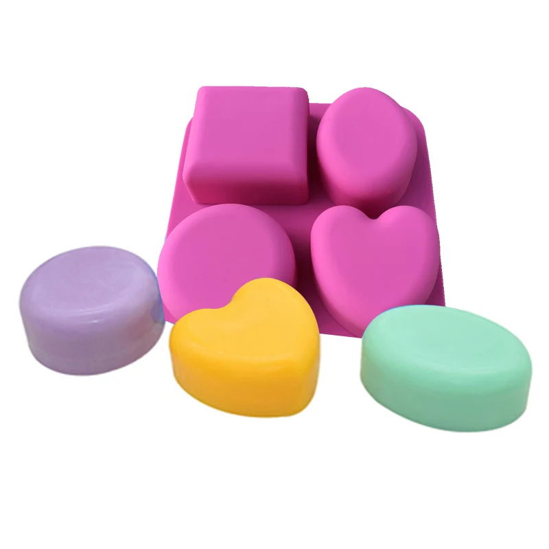 4 Cavity Soap Mold Oval Square Love Round Silicone Mold Handmade Soap Making Tool
4 Cavity Soap Mold Oval Square Love Round Silicone Mold Handmade Soap Making Tool